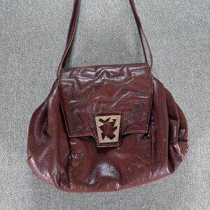 Vintage Sharif Shoulder Saddle Bag Purse Brown Leather? USA VTG